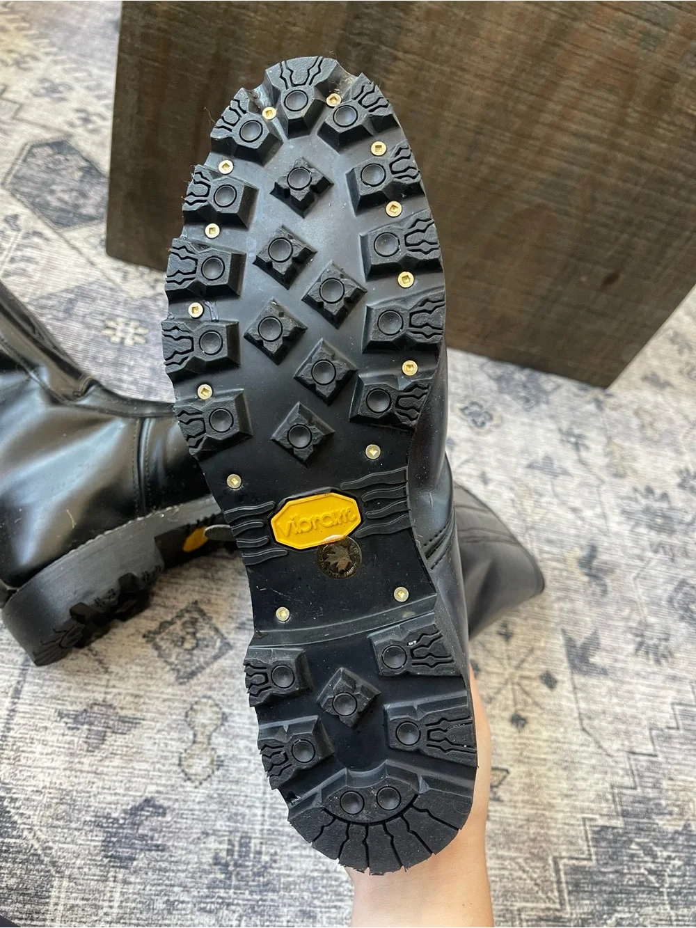 H.H. Brown | Black Leather Police Motorcycle Escort Patrol Boot Size 10.5 Canada